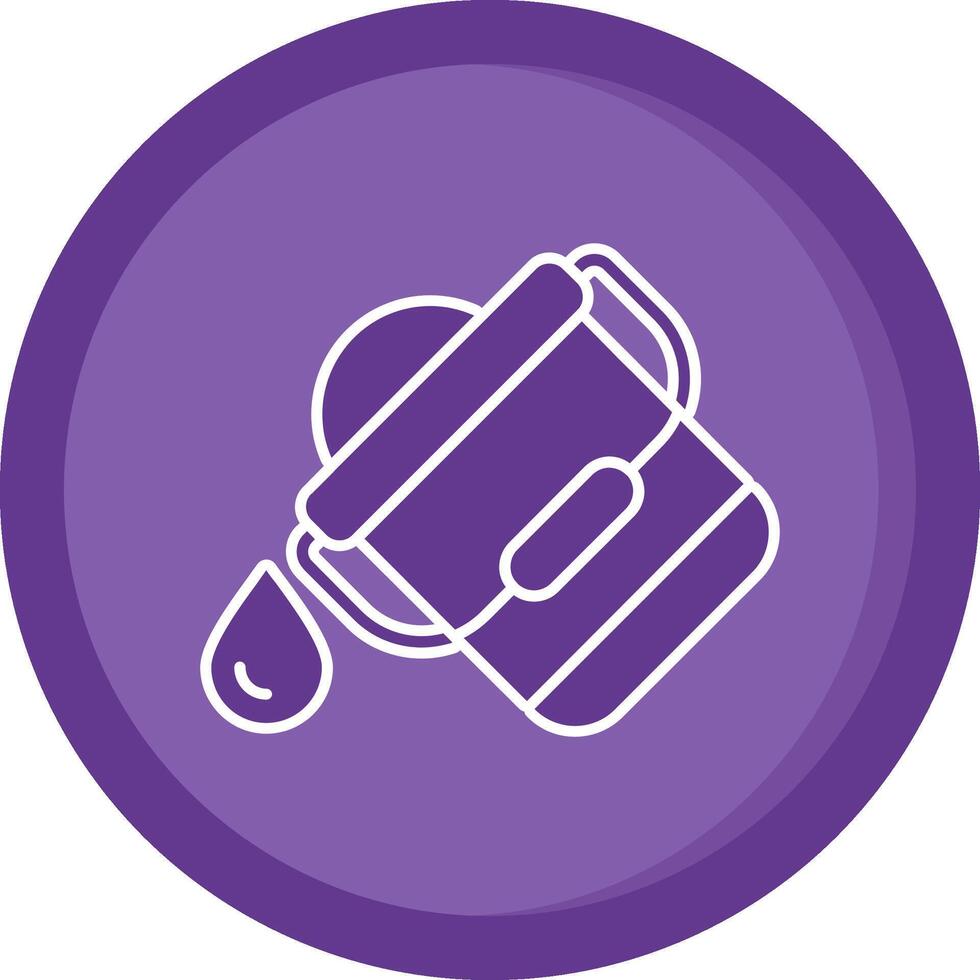 Bucket Solid Purple Circle Icon vector