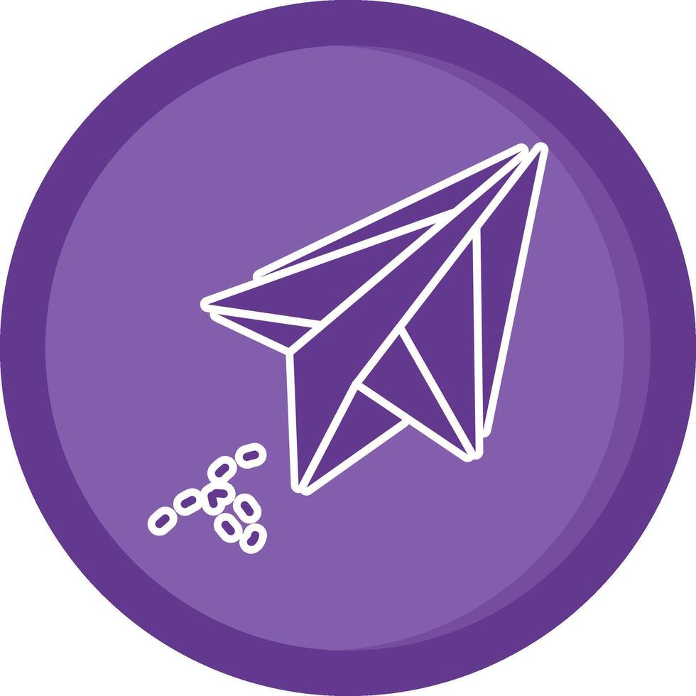 Paper plane Solid Purple Circle Icon vector