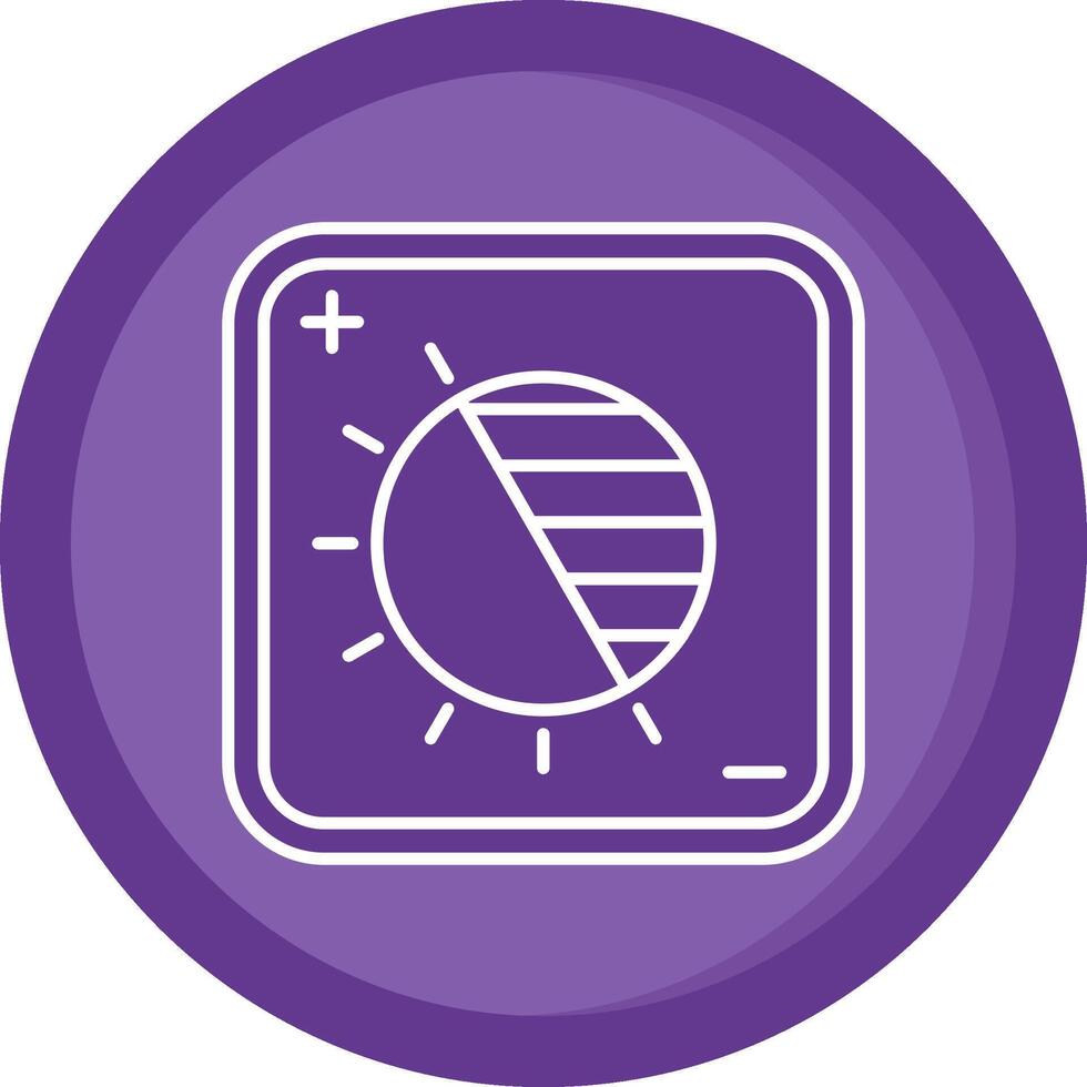 Exposure Solid Purple Circle Icon vector