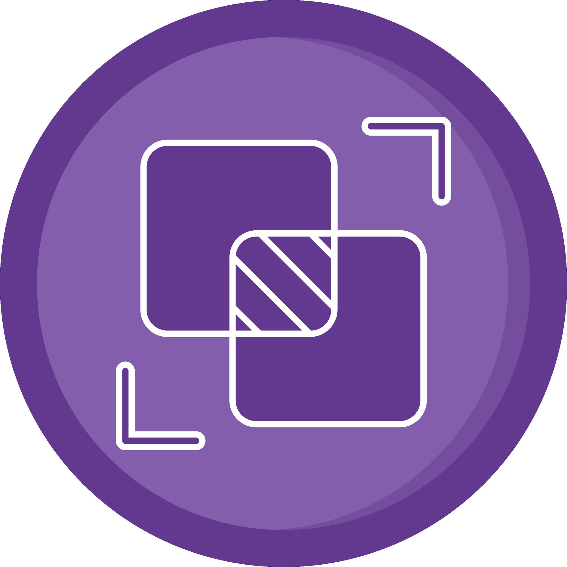 Intersect Solid Purple Circle Icon 37506932 Vector Art at Vecteezy