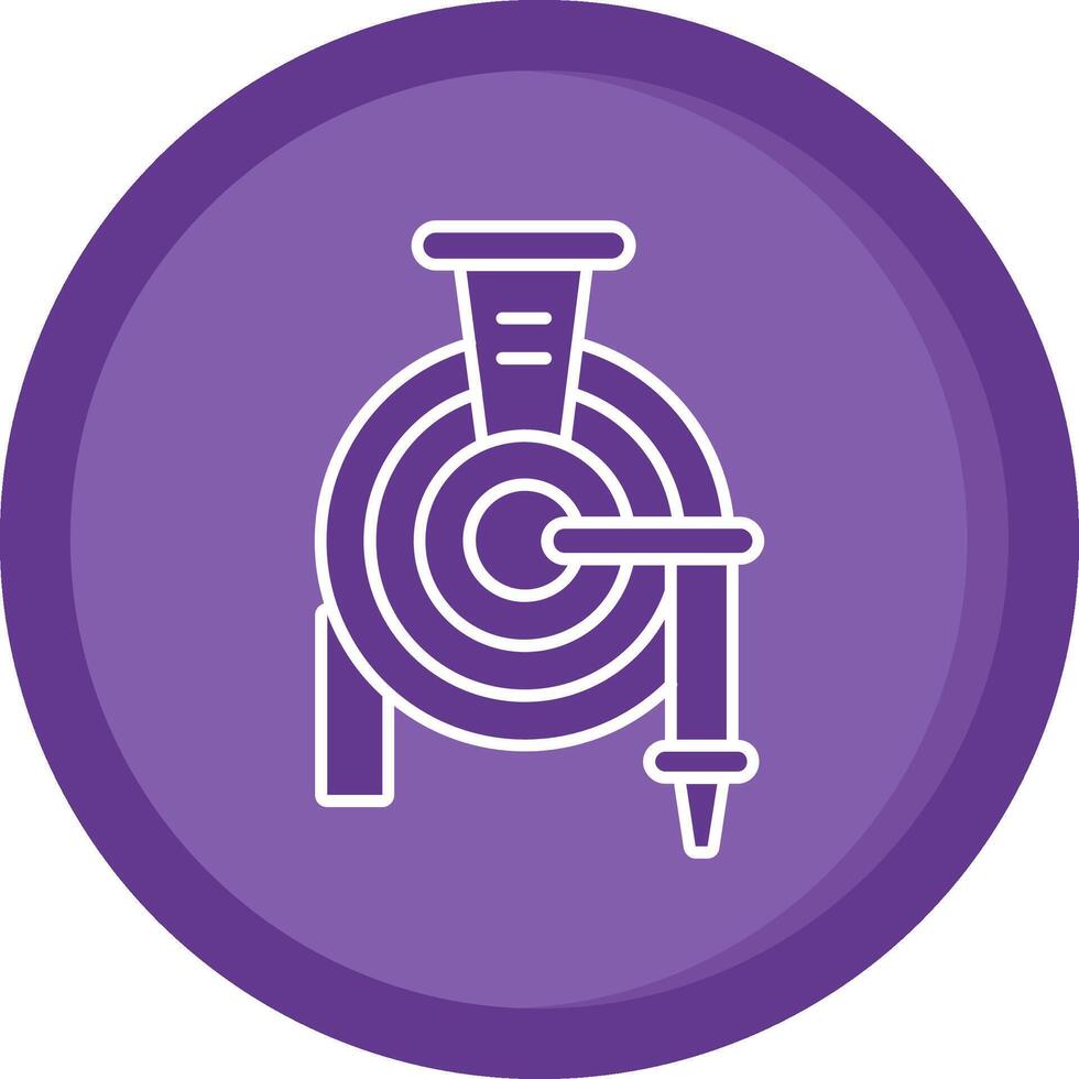 manguera sólido púrpura circulo icono vector