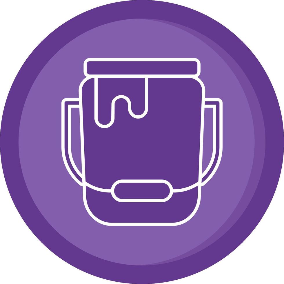 Bucket Solid Purple Circle Icon vector