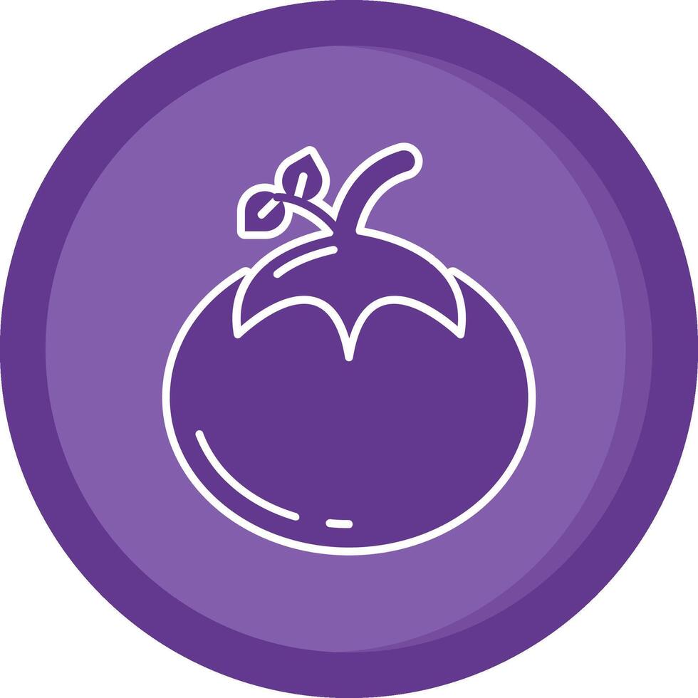Tomato Solid Purple Circle Icon vector