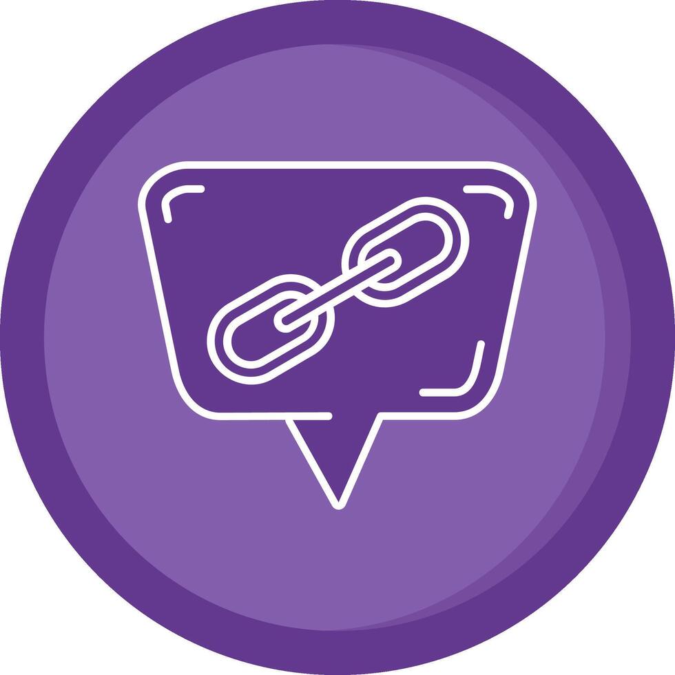 Link Solid Purple Circle Icon vector