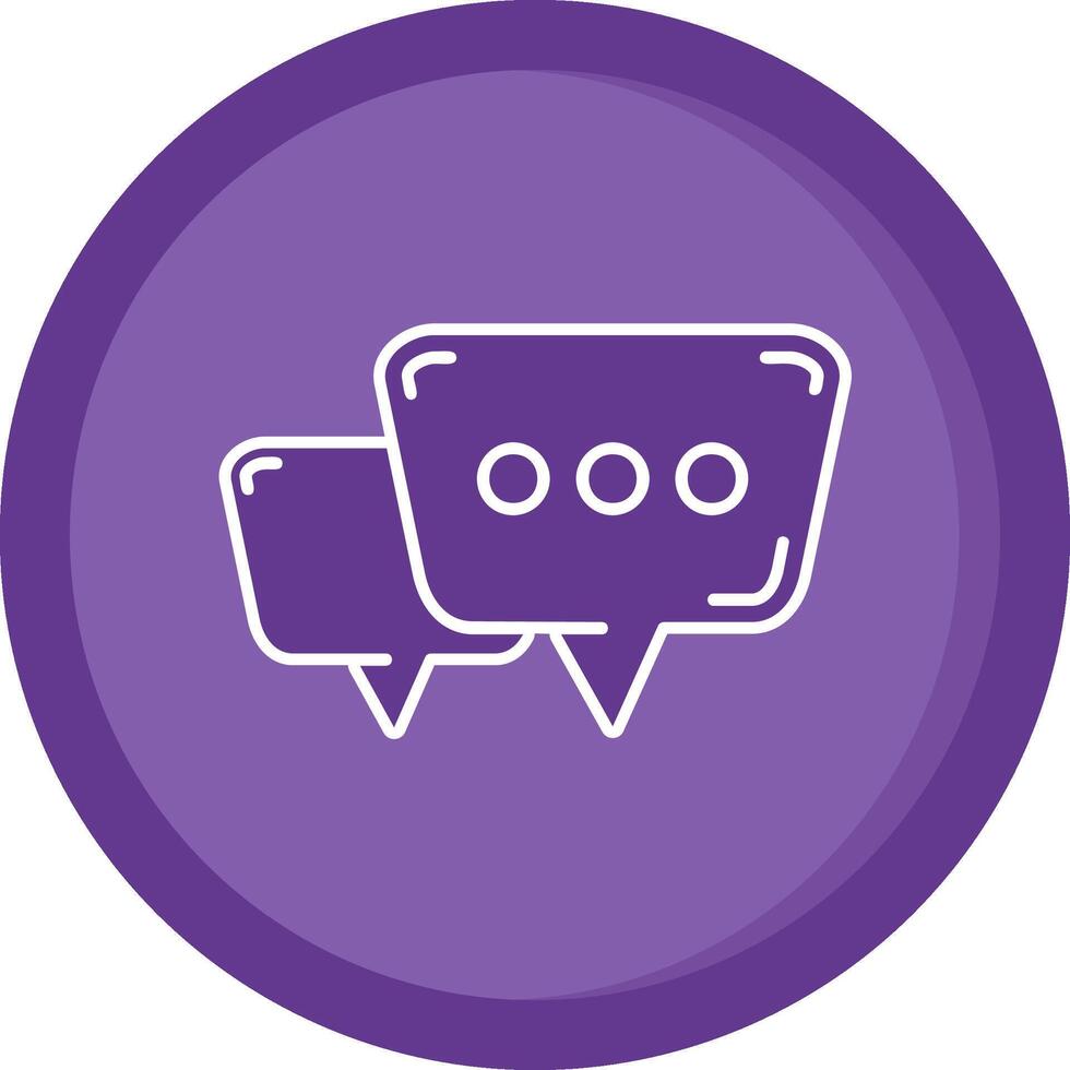 Chat bubbles Solid Purple Circle Icon vector