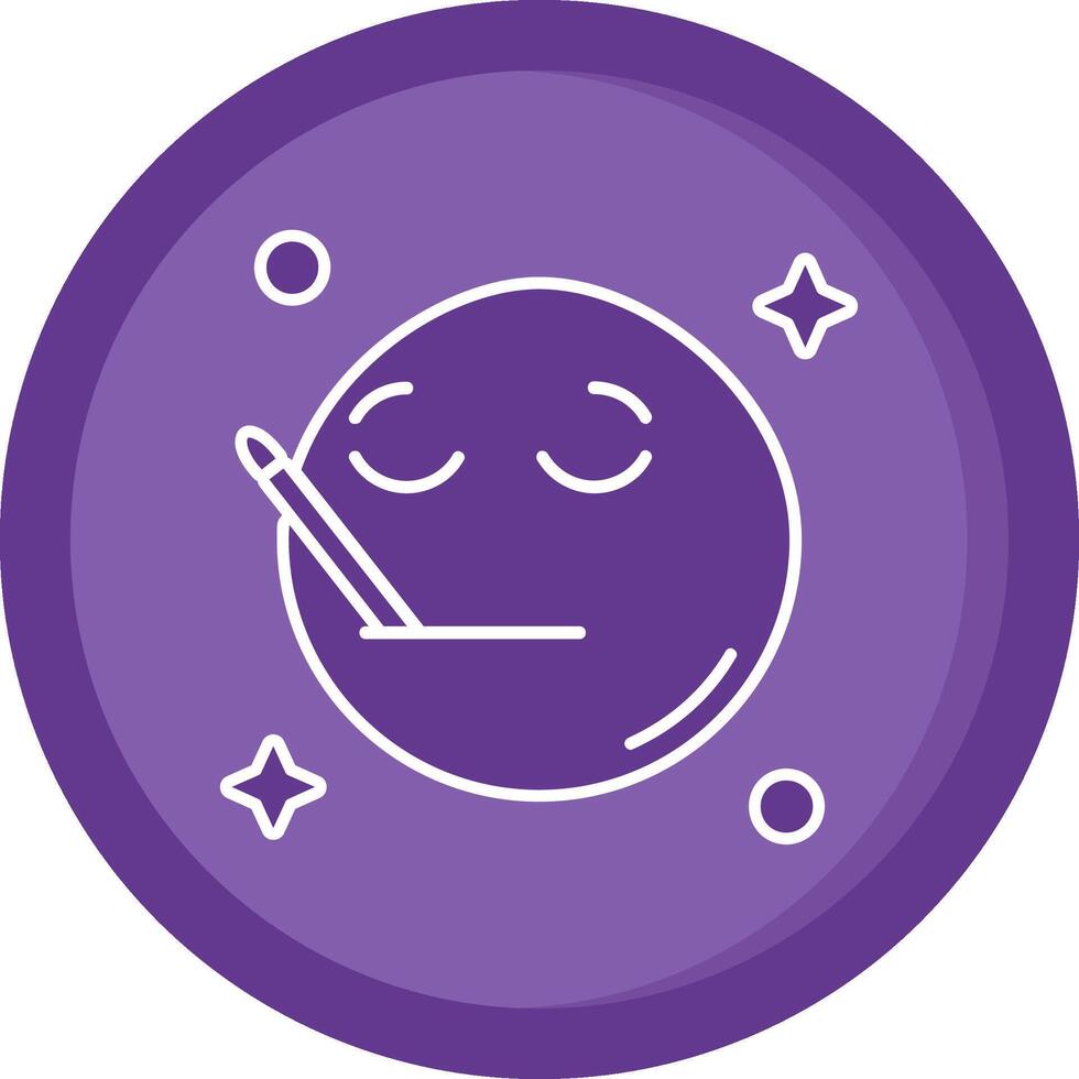 Sick Solid Purple Circle Icon vector