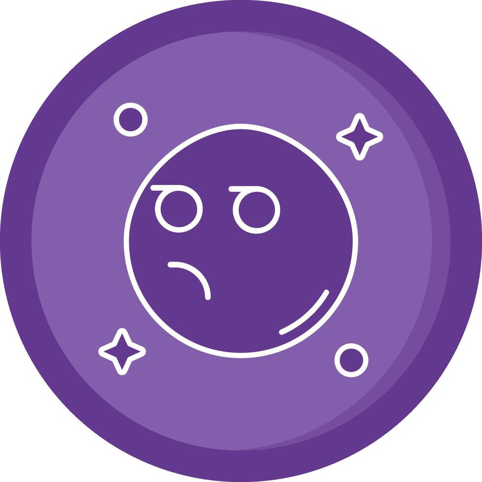Suspicious Solid Purple Circle Icon vector