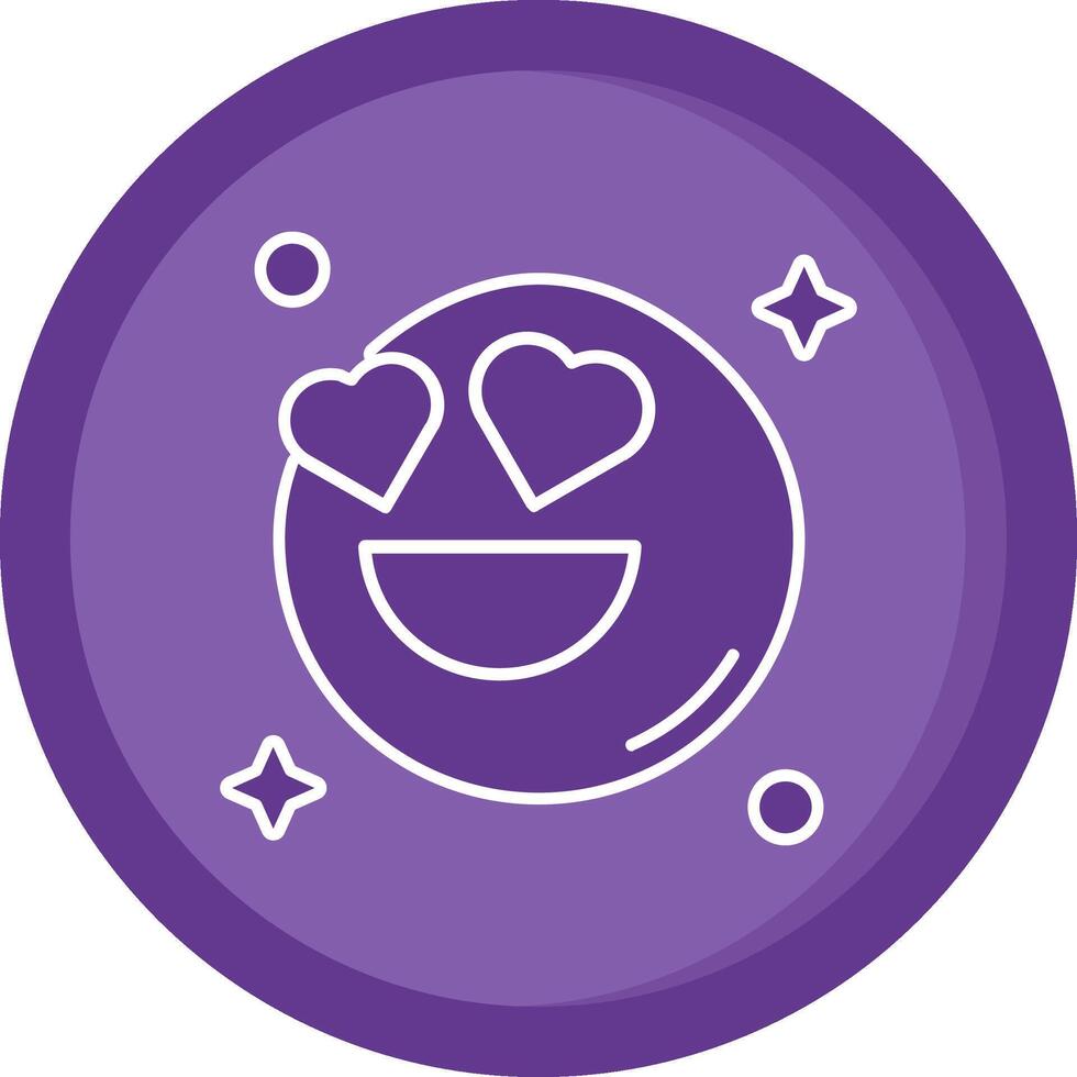 In love Solid Purple Circle Icon vector