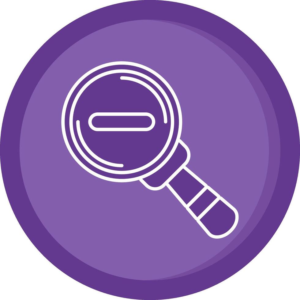 Zoom out Solid Purple Circle Icon vector