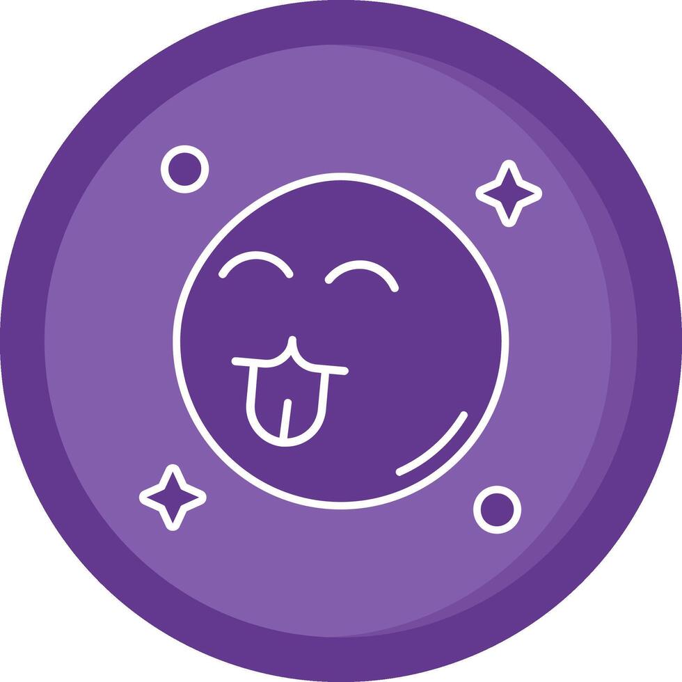 Cute Solid Purple Circle Icon vector