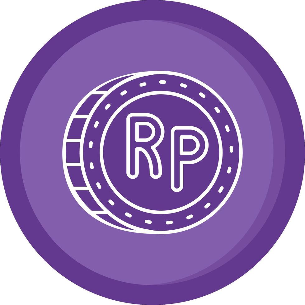 Indonesian rupiah Solid Purple Circle Icon vector