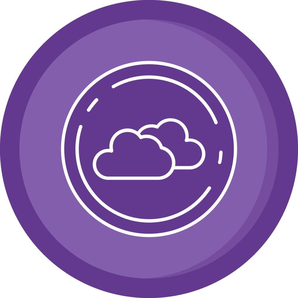 Cloud Solid Purple Circle Icon vector