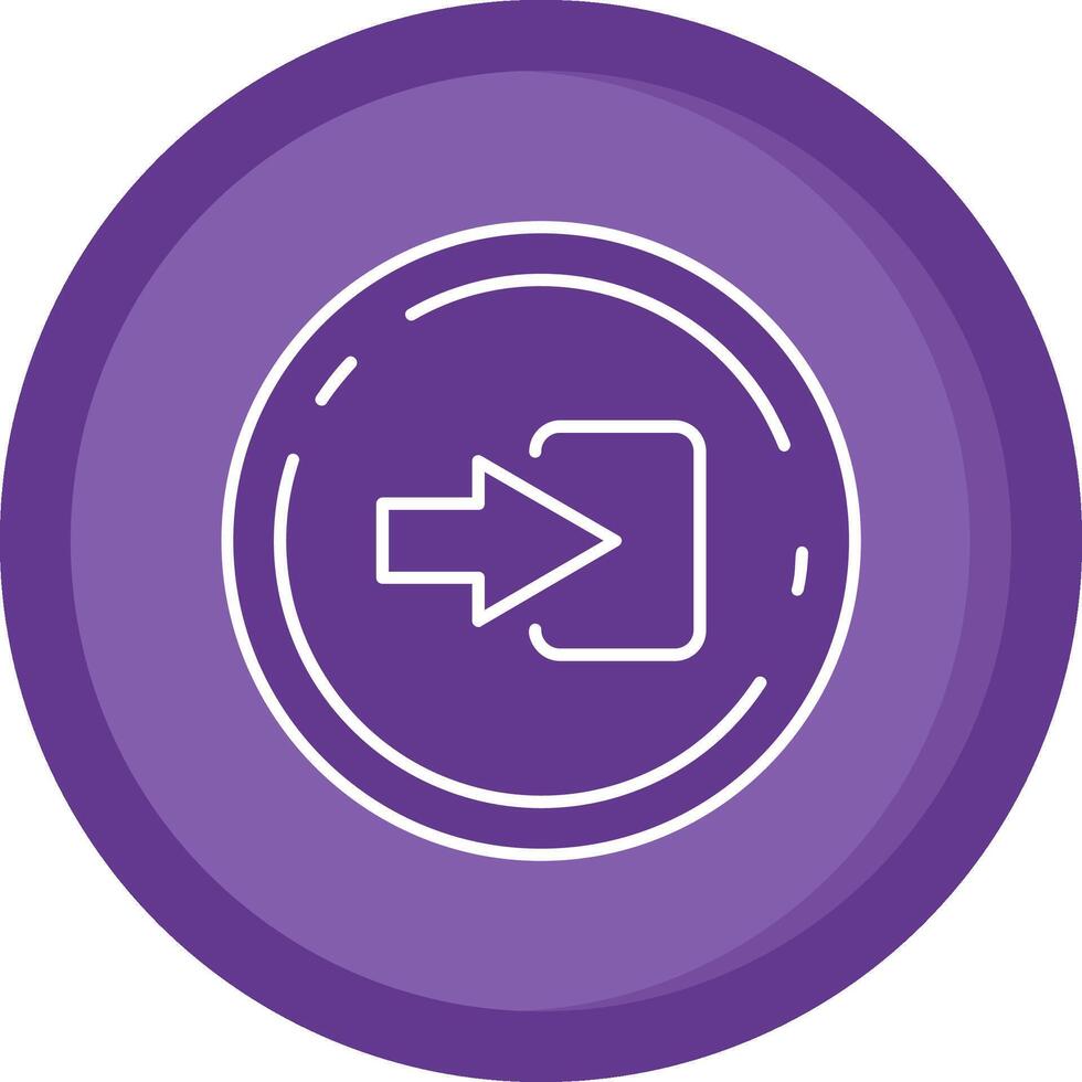 Log in Solid Purple Circle Icon vector