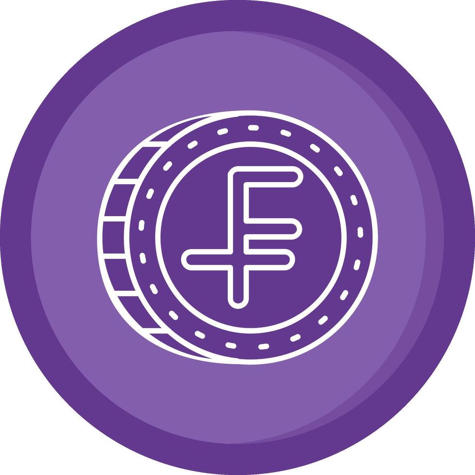Swiss franc Solid Purple Circle Icon vector