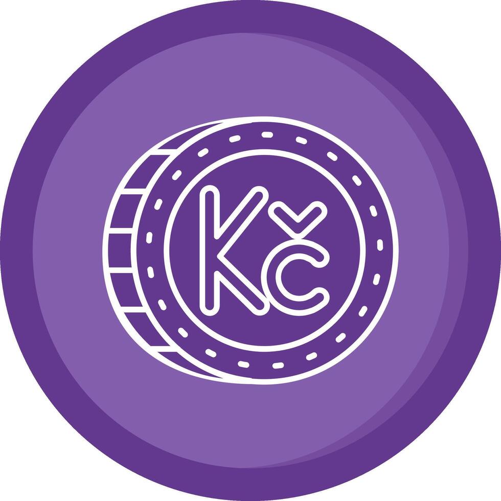 Koruna Solid Purple Circle Icon vector