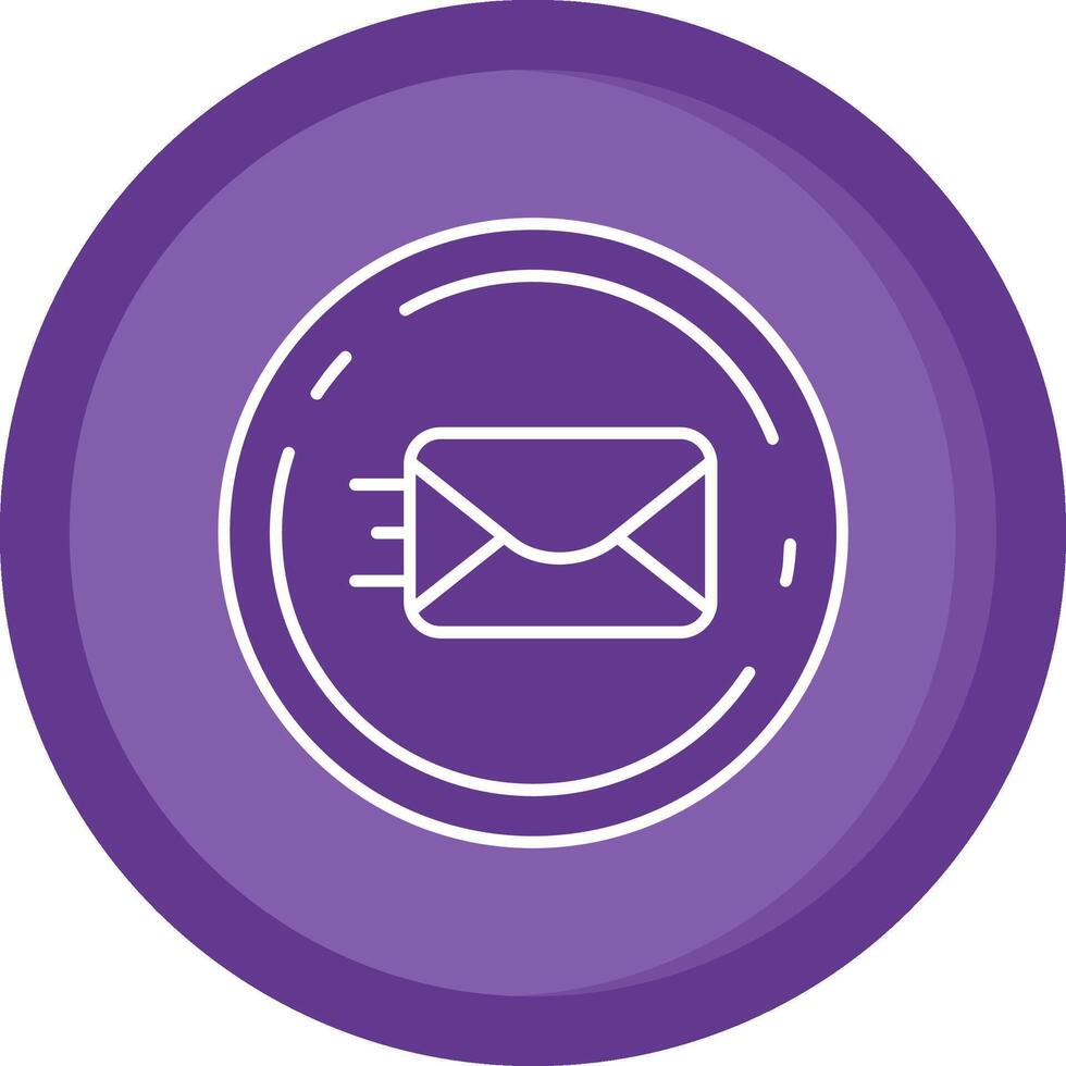 Send Solid Purple Circle Icon vector