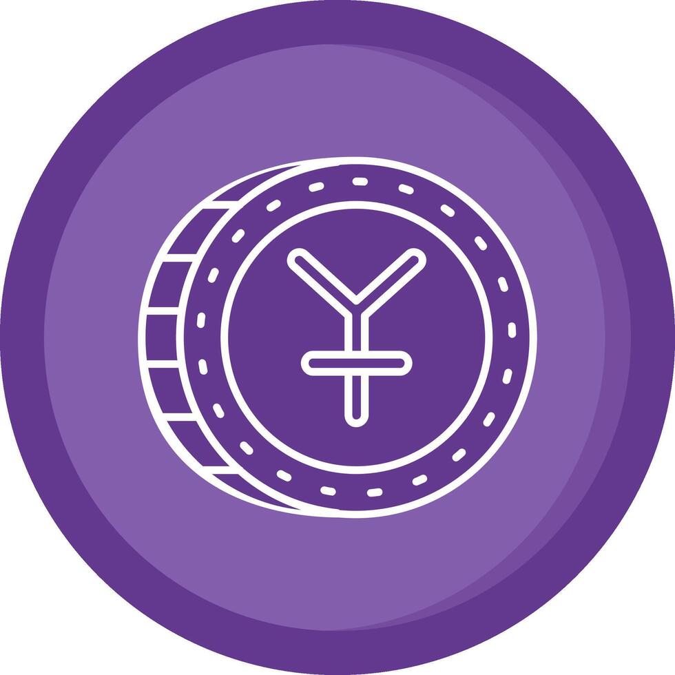 Yuan Solid Purple Circle Icon vector