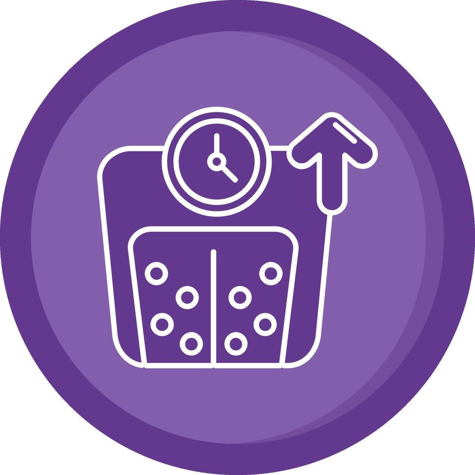 Weight Solid Purple Circle Icon vector
