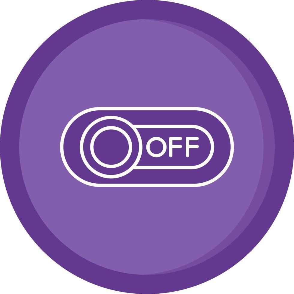 Off Solid Purple Circle Icon vector