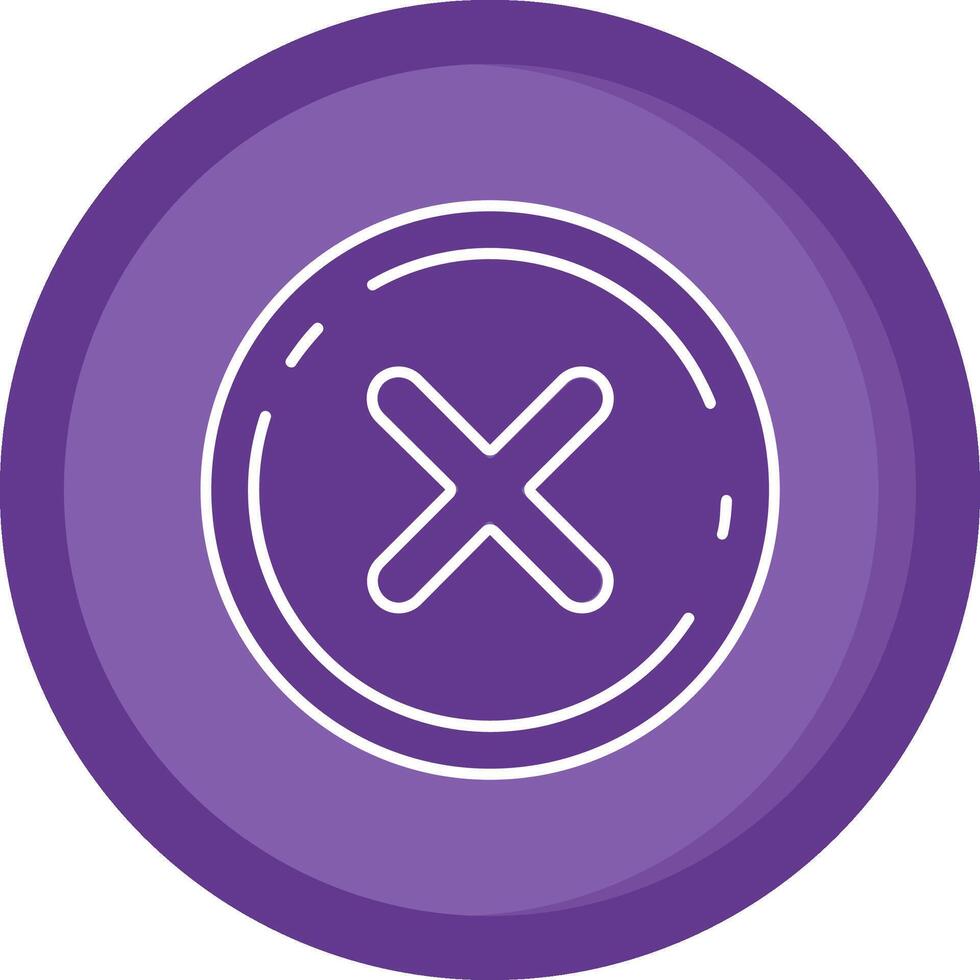 Cancel Solid Purple Circle Icon vector