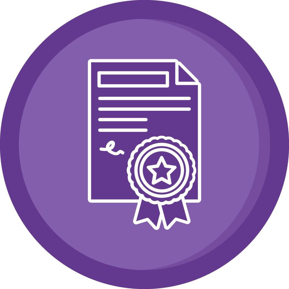 Agreement Solid Purple Circle Icon vector