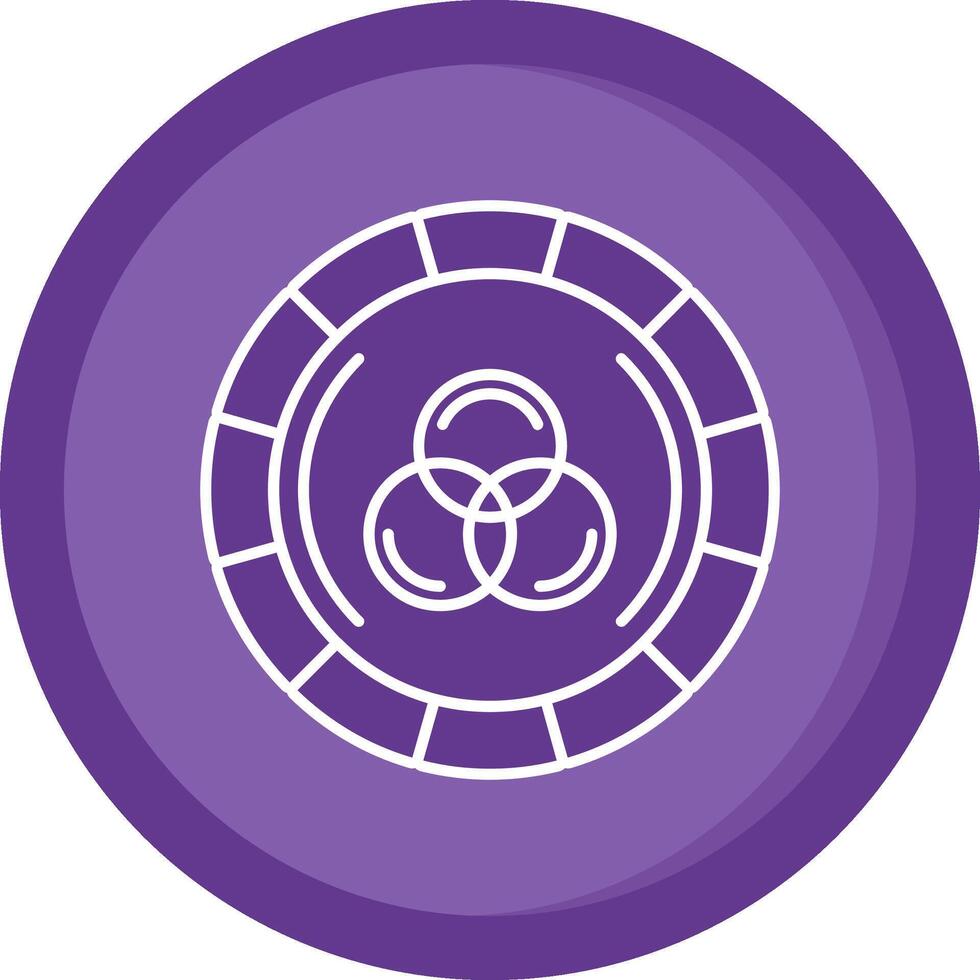 Color wheel Solid Purple Circle Icon vector