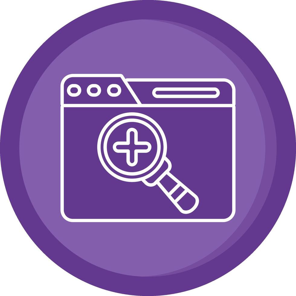 Zoom in Solid Purple Circle Icon vector