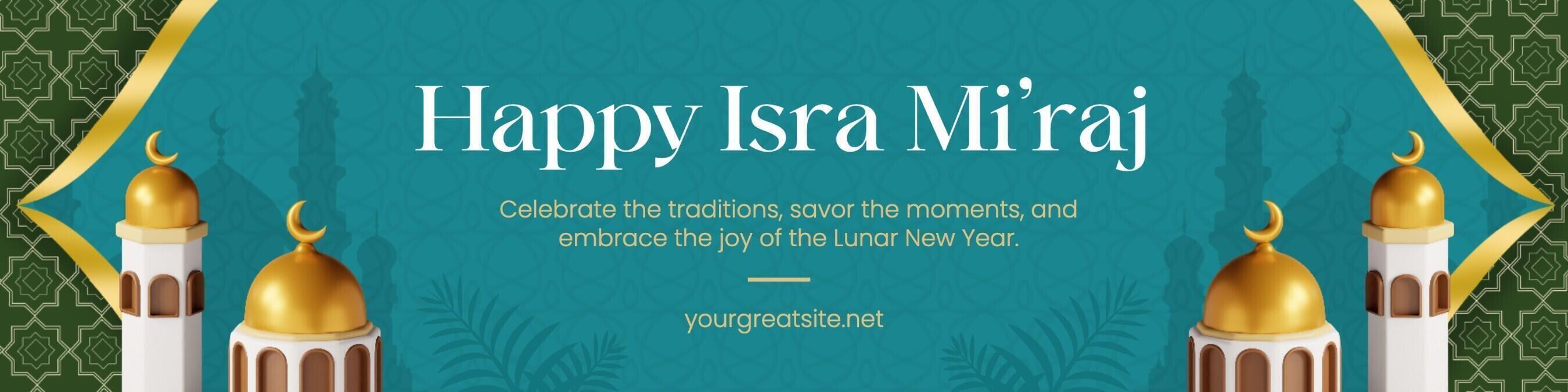 Isra Miraj Linkedin Banner template