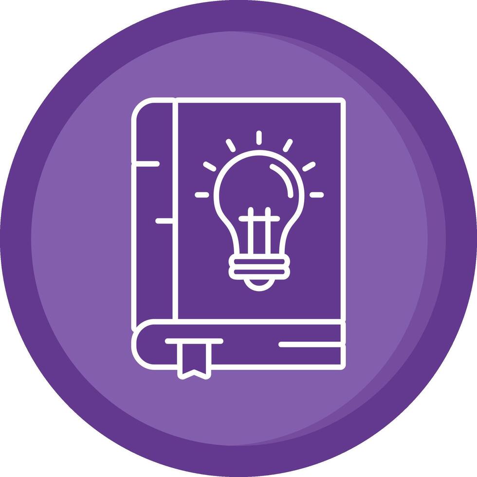 Knowledge Solid Purple Circle Icon vector