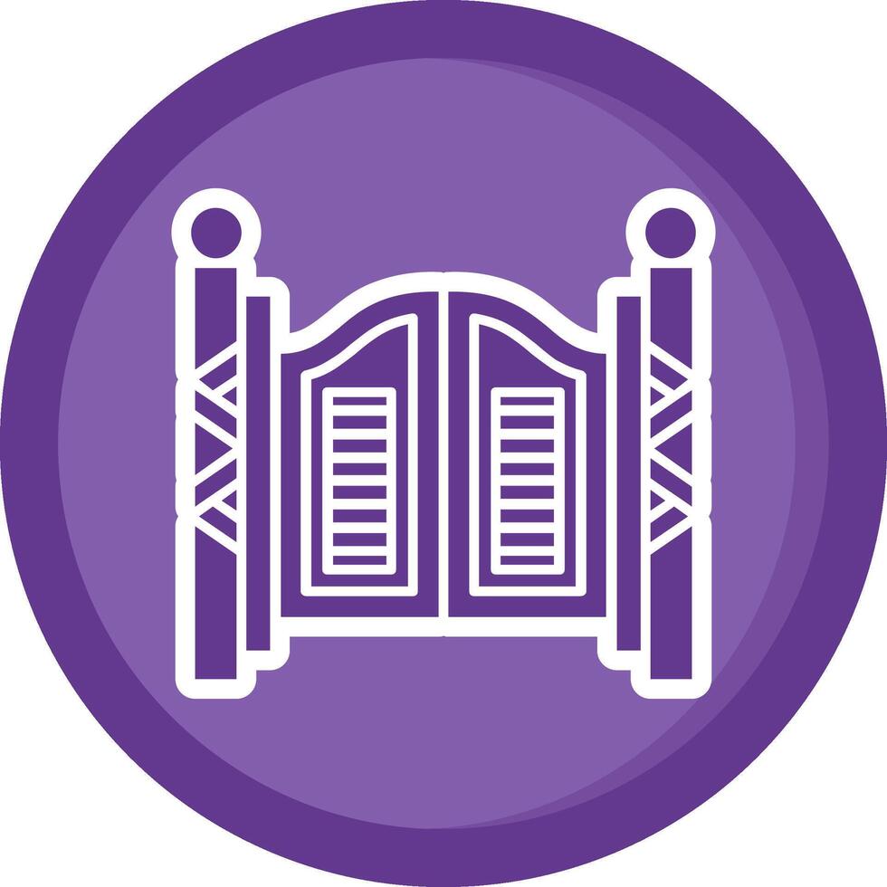 Saloon Solid Purple Circle Icon vector