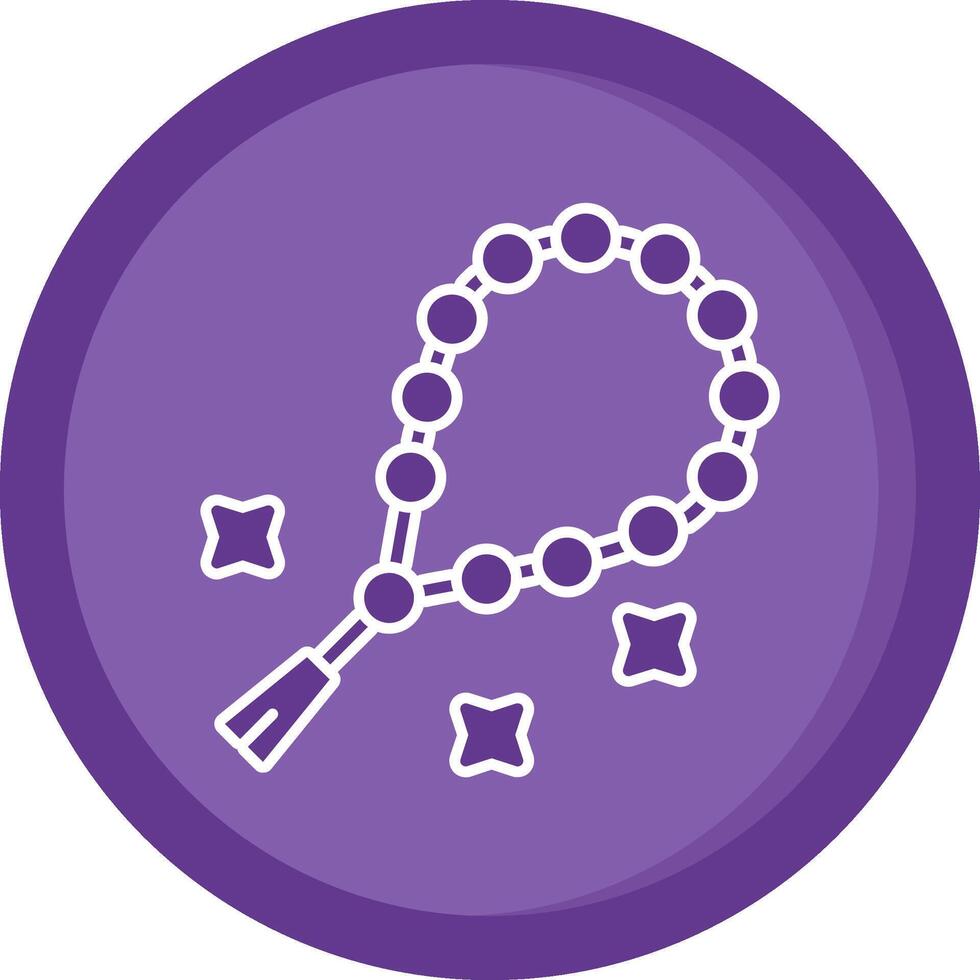 Beads Solid Purple Circle Icon vector