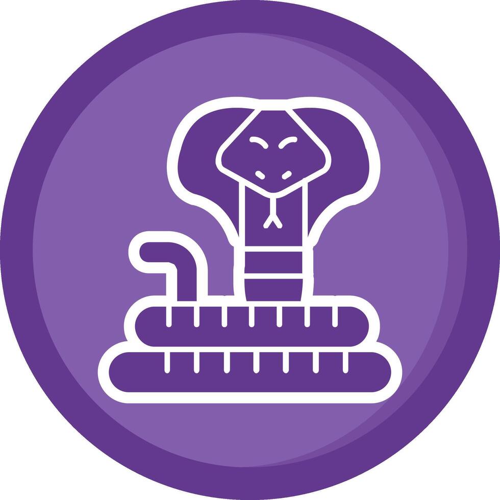 Cobra Solid Purple Circle Icon vector