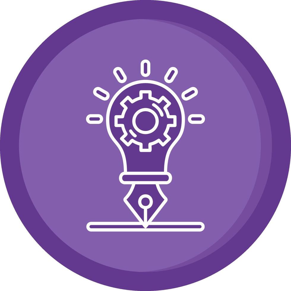 Creative idea Solid Purple Circle Icon vector