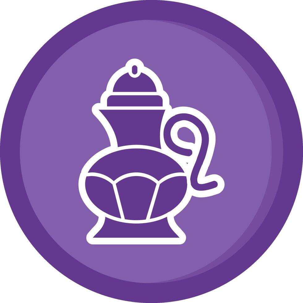 Tea pot Solid Purple Circle Icon vector
