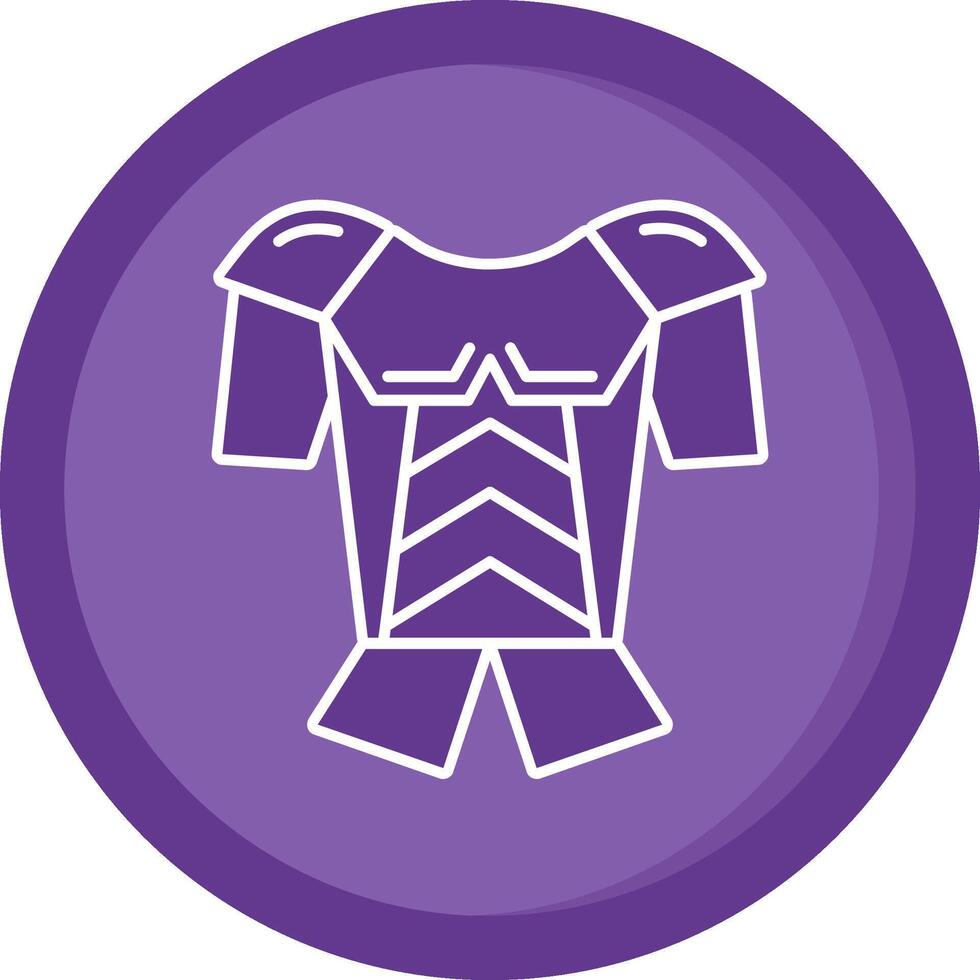 Armor Solid Purple Circle Icon vector
