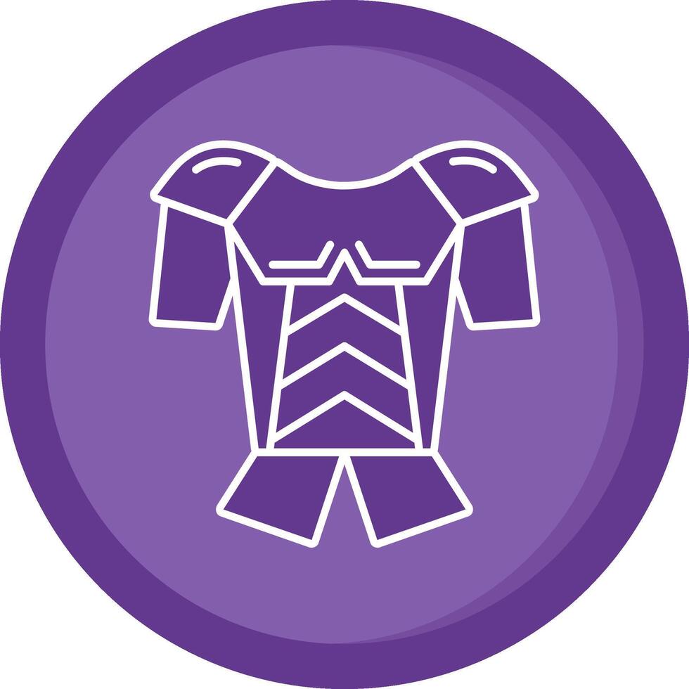 Armor Solid Purple Circle Icon vector