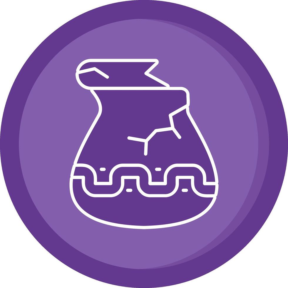 Jar Solid Purple Circle Icon vector