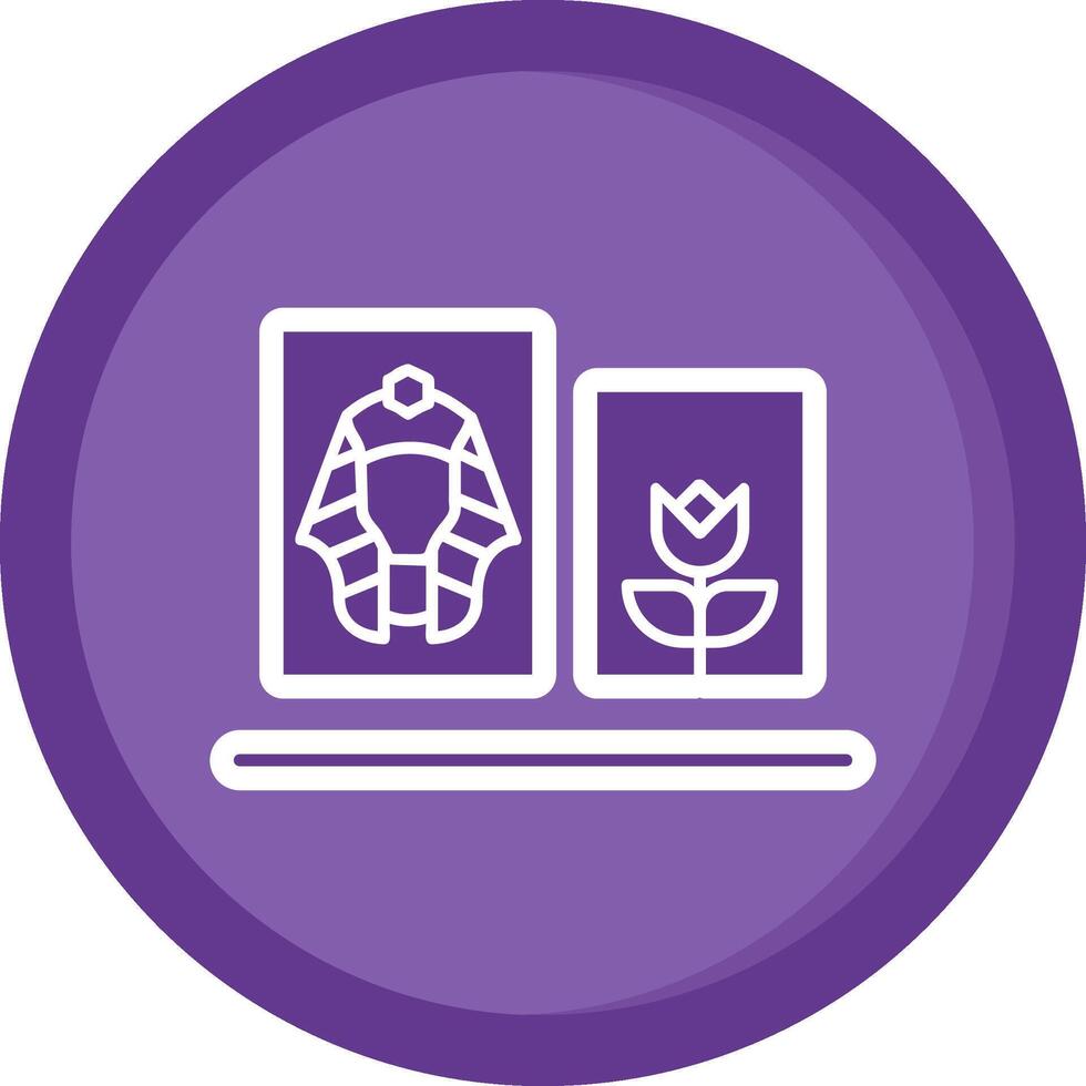 Display Solid Purple Circle Icon vector
