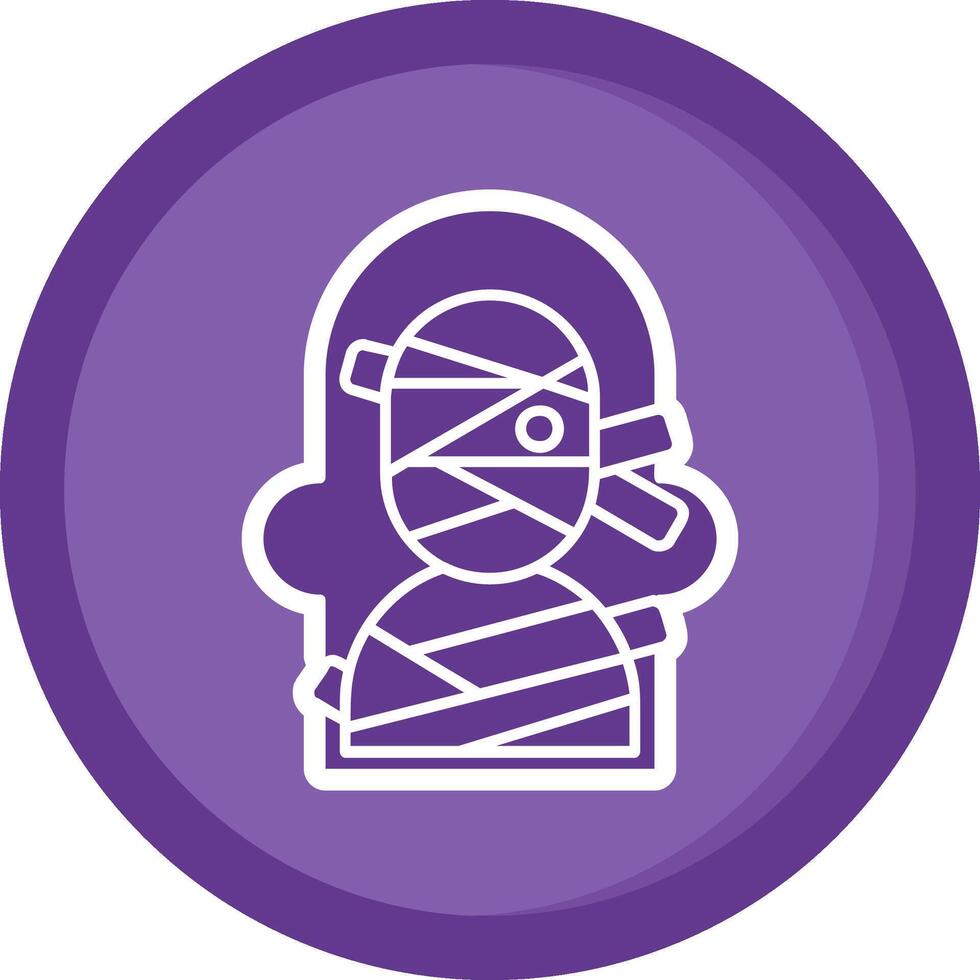 Mummy Solid Purple Circle Icon vector