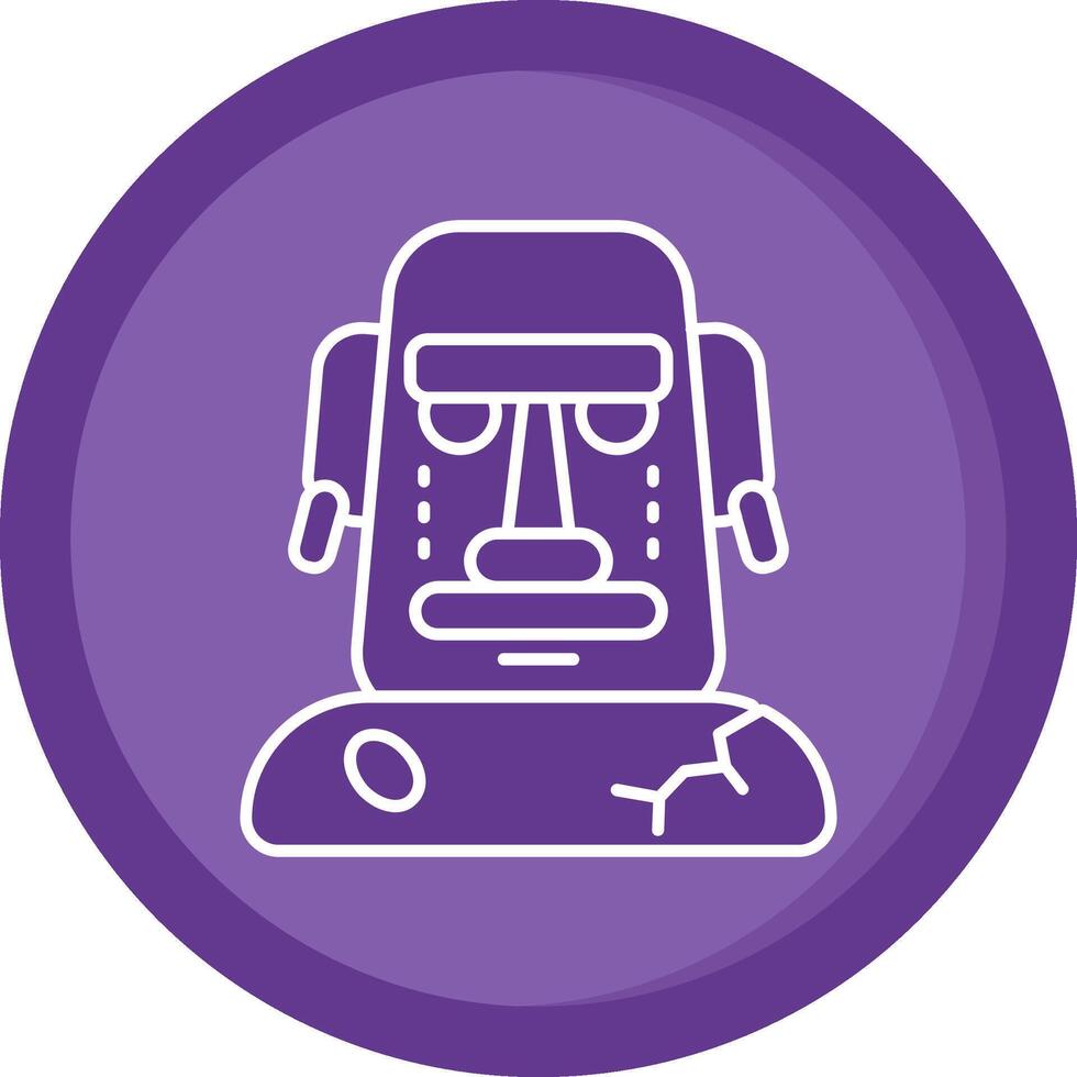 Stonehenge Solid Purple Circle Icon vector