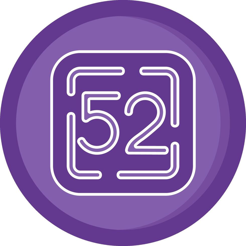 Fifty Two Solid Purple Circle Icon vector