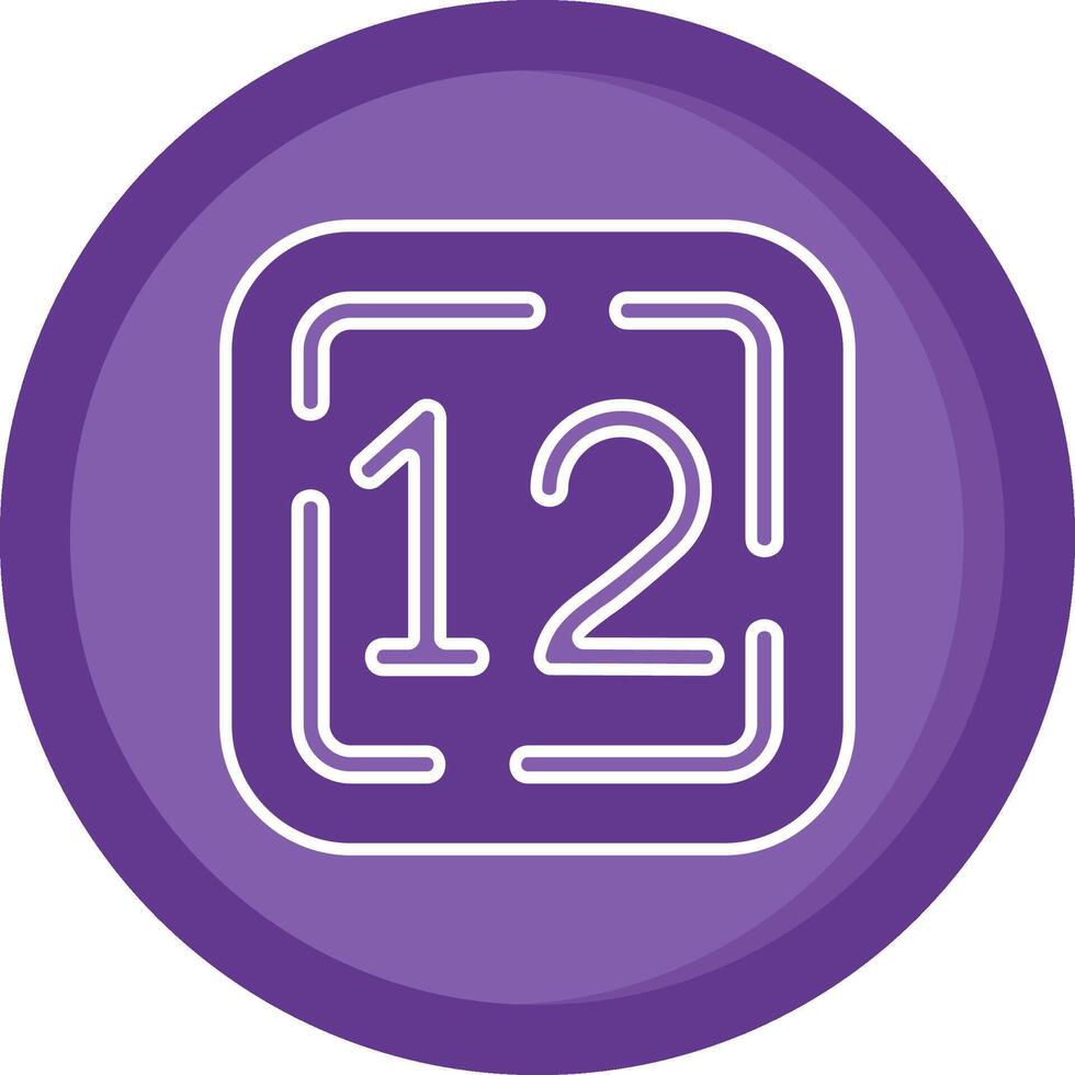 Twelve Solid Purple Circle Icon vector