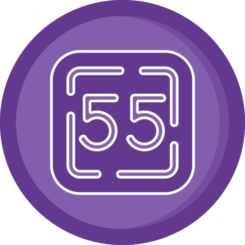 Fifty Five Solid Purple Circle Icon vector