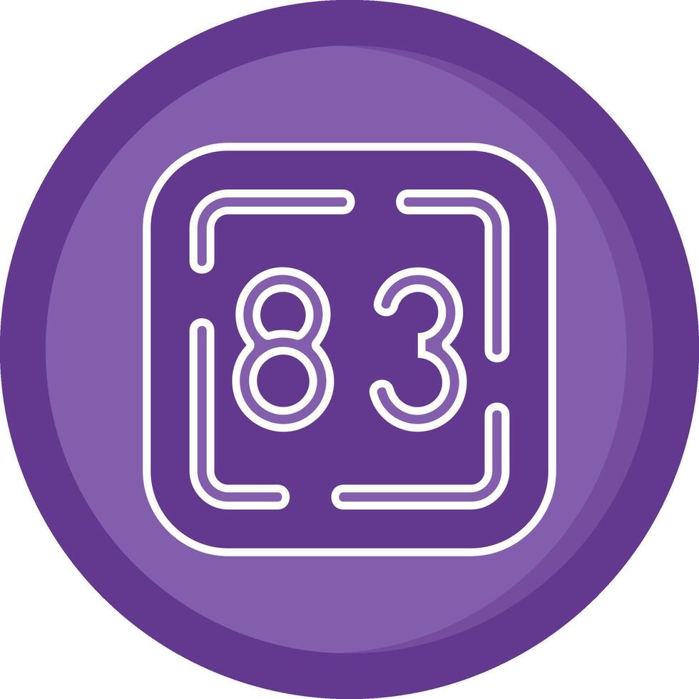 Eighty Three Solid Purple Circle Icon vector