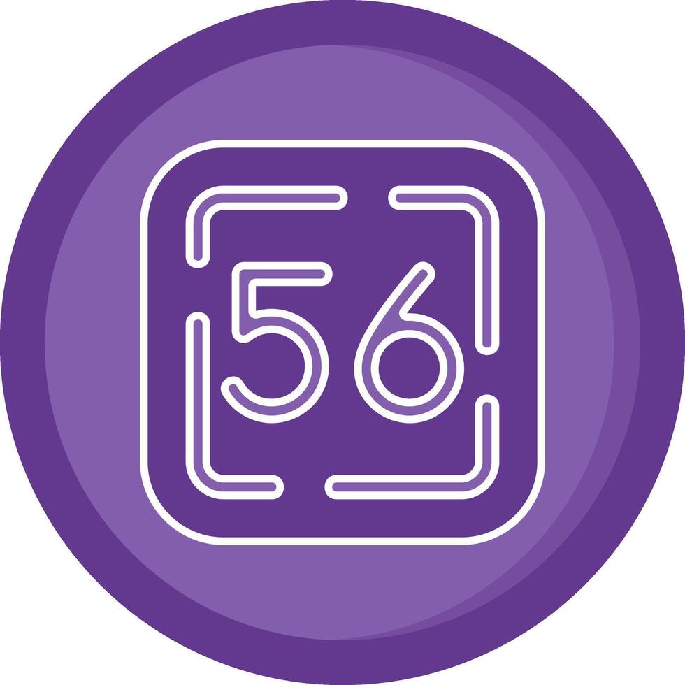 Fifty Six Solid Purple Circle Icon vector