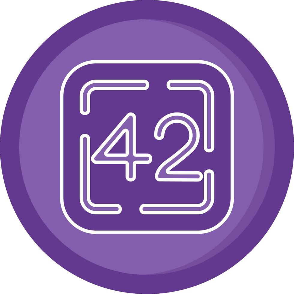 Forty Two Solid Purple Circle Icon vector