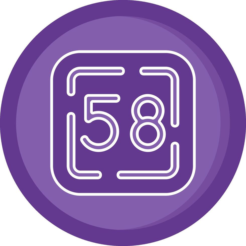 Fifty Eight Solid Purple Circle Icon vector