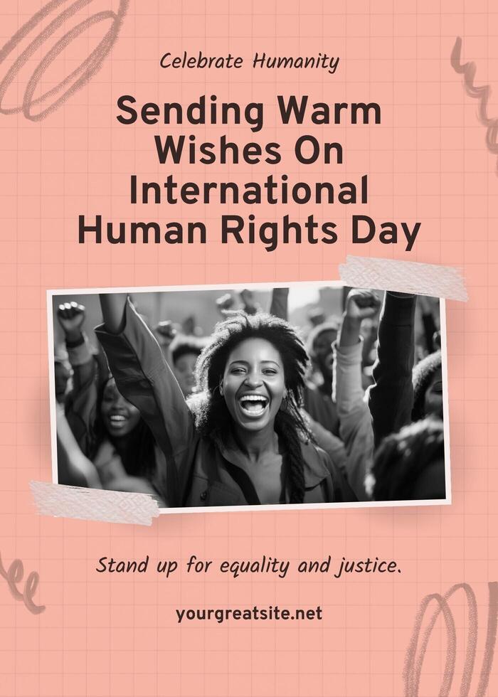 Human Rights Greeting Card template