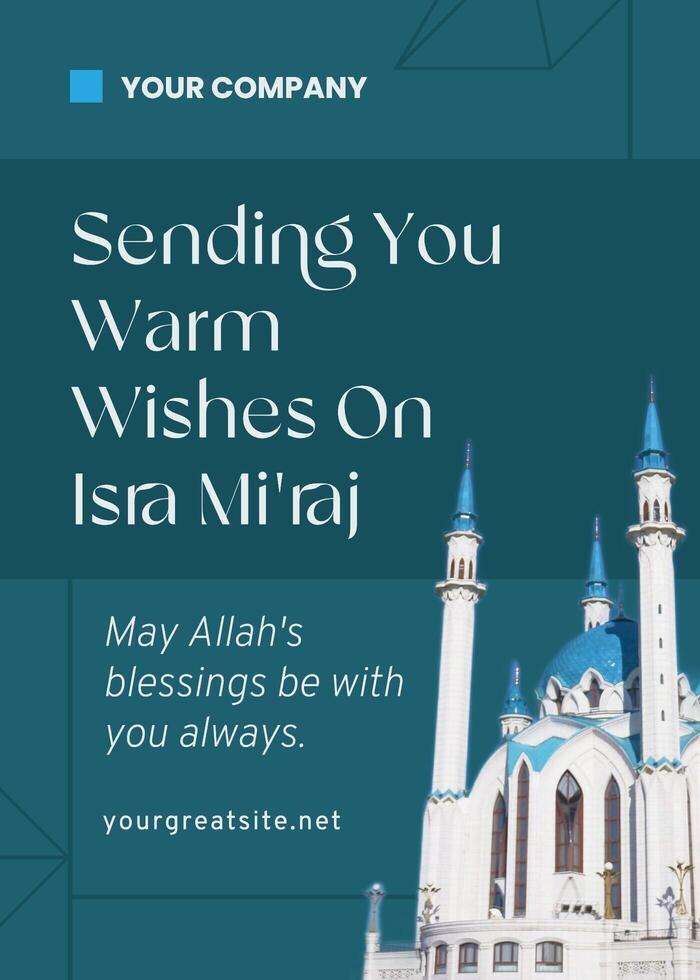 Isra Mi'raj Greeting Card template