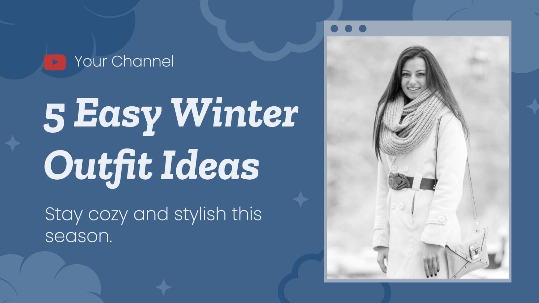 Winter Tips Youtube Video thumbnail template